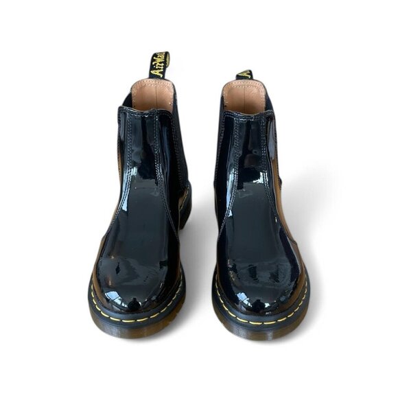 Patent Leather Dr. Martens Chelsea Boots – Gloss Black Womens Size 8 - Picture 1 of 6